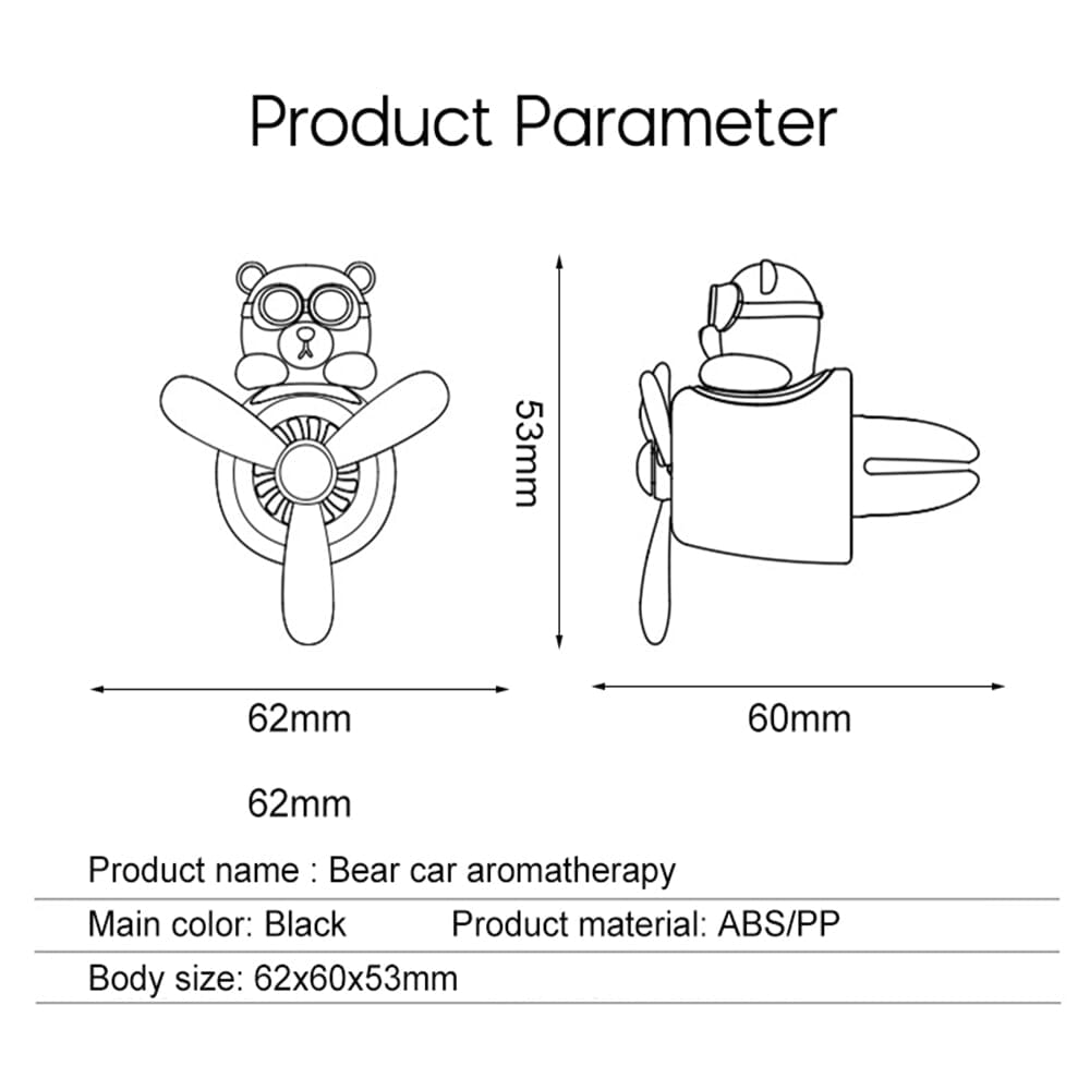 Zoo Pilot Air Freshener Bears Pilot